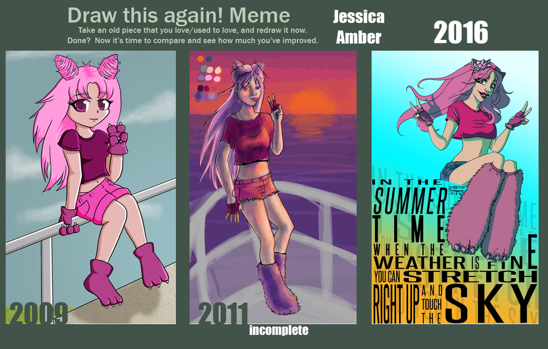 Comparison of artworks from 2009, 2011 and 2016
